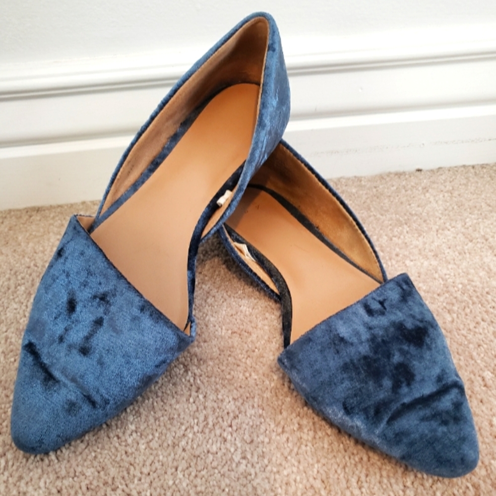 Crushed Velvet Flats